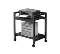 GBEVAUEIO Estantería Estante de Almacenamiento for Impresora, Estante pie, gabinete Oficina, Carrito Doble Capa Industrial