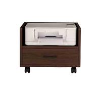 GBEVAUEIO Estantería Estante Debajo del Escritorio, Estante for Impresora con cajón, Soporte for mesita de Noche, Organizador Oficina, gabinete móvil, Simple Industrial(Bruin)