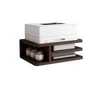 GBEVAUEIO Estantería Estante For Impresora De Oficina, Soporte For Pequeña Escritorio, Elevado Que Puede Colocar Papel A4, Varios Niveles Industrial(Bruin)