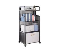 GBEVAUEIO Estantería Estante for Impresora, Estante de Almacenamiento Sencillo y móvil Varias Capas for el hogar, estantes Modernos for Suelo la Oficina Industrial(Negro)