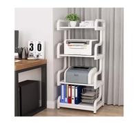 GBEVAUEIO Estantería Estante for Impresora Multicapa, Organizador de Archivos Oficina, estantería Almacenamiento for el hogar, Copia, Estante Host for máquina Todo en uno Industrial(Blanco)