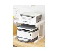 GBEVAUEIO Estantería Estante Organizador de Almacenamiento Multifuncional Doble Capa, Estante for Impresora Escritorio, pequeño for el hogar for Archivos Oficina Industrial(Blanco)