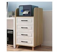 GBEVAUEIO Estantería Gabinete de Almacenamiento con 4 cajones for Impresora, archivador Madera for Mini Soporte for, Organizador Oficina en el hogar (4, Blanco) Industrial