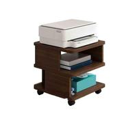 GBEVAUEIO Estantería Gabinete for Impresora extraíble de Piso a Techo, Escritorio, Estante for, colocación, Soporte Lateral Varios Niveles Industrial(Bruin)