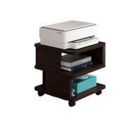 GBEVAUEIO Estantería Gabinete for Impresora extraíble de Piso a Techo, Escritorio, Estante for, colocación, Soporte Lateral Varios Niveles Industrial(Negro)