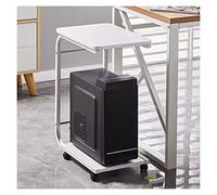 GBEVAUEIO Estantería Soporte for Impresora con Ruedas rodantes for CPU de 2 Niveles Carro for PC móvil Mesa pie for computadora portátil for Oficina en casa Industrial(Blanco)