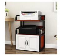 GBEVAUEIO Estantería Soporte for Impresora de 3 Niveles, Estante Multiusos pie for Reproductor Multimedia, escáner, Archivos, Libros, Horno microondas en Cocina, Sala Estar, Oficina casa Industrial