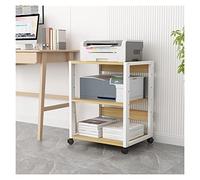 GBEVAUEIO Estantería Soporte for Impresora de 3 Niveles for Oficina, Soporte móvil for, Carrito, Mesa rodante, Multifuncional for el Suelo del hogar, Estante Organizador Industrial