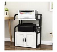 GBEVAUEIO Estantería Soporte for Impresora de 3 Niveles Gabinete Almacenamiento en Rack for Archivos Estante pie Organizador Papel for Oficina casa, 21,6 x 15,7 32,2 Pulgadas Industrial