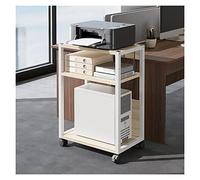 GBEVAUEIO Estantería Soporte for Impresora de 3 Niveles, Soporte for Torre CPU, Carrito Ajustable, máquina con Ruedas, Estante Almacenamiento rodante for Oficina y hogar Industrial