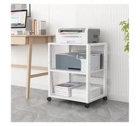 GBEVAUEIO Estantería Soporte for Impresora de Oficina 3 Niveles for móvil Carro Mesa rodante Multifuncional for el Piso for hogar Estante Organizador, 19.69 * 15.75 27.10 Pulgadas Industrial