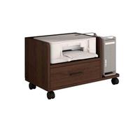 GBEVAUEIO Estantería Soporte for mesita de Noche, Organizador Oficina, gabinete móvil, Estante Simple Debajo del Escritorio, for Impresora con cajón Industrial(Bruin)