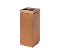 GBEVAUEIO Patio Papelera de hotel, vestíbulo, vertical, acero inoxidable, con forma pilar fresno, for pasillo, club, exterior, multicolor disponible Exterior(Gold)