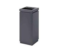 GBEVAUEIO Patio Papelera de hotel, vestíbulo, vertical, acero inoxidable, con forma pilar fresno, for pasillo, club, exterior, multicolor disponible Exterior(Negro)