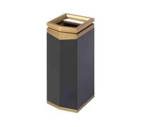 GBEVAUEIO Patio Pasillo geométrico, pasillo, hotel, club, cenicero, columna, vestíbulo, exterior, papelera, vertical, acero inoxidable, negro Exterior(Gold)