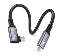 Gbformat (0.5M Cable USB Type C Vídeo 8K@60HZ, Cable Thunderbolt 4 40Gbps, 240W Carga Rápida PD 3.1 Compatible con Macbook, Dock, SSD, Display, Phone 17/16/15(90 grados)