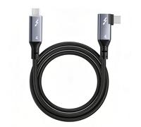 Gbformat (1.5M Cable USB Type C Vídeo 8K@60HZ, Cable Thunderbolt 4 40Gbps, 240W Carga Rápida PD 3.1 Compatible con Macbook, Dock, SSD, Display, Phone 17/16/15(90 grados)
