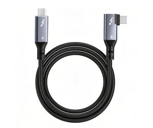 Gbformat (1.5M Cable USB Type C Vídeo 8K@60HZ, Cable Thunderbolt 4 40Gbps, 240W Carga Rápida PD 3.1 Compatible con Macbook, Dock, SSD, Display, Phone 17/16/15(90 grados)