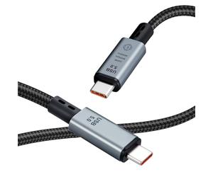 Gbformat (1M Cable USB Type C Vídeo 8K@60HZ, Cable USB5 de 80Gbps, 240W Carga Rápida PD 3.1 Compatible con Macbook, Dock, SSD, Display, Phone 17/16/15, Thunderbolt 4/3