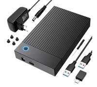 Gbformat 6Gbps Carcasa Disco Duro 3.5 para SATA SDD/HDD de 2,5/3,5", USB 3.0 Estación de Acoplamiento para Disco Duro, Caja Disco Duro 3.5 con Adaptador de Corriente de 12 V/2 A, UASP