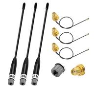 Gbformat Antena Lora de 868 MHz 10dBi para Meshtastic Lora Long Range Soft Whip-Antenne, SMA Macho de 195 mm + Cable de (U.FL IPX) a SMA Hembra para ESP32, Lora 32 V3, LoRa32u4 II (3 Unidades-Negro)