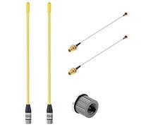 Gbformat Antena Lora de 868 MHz 10dBi para Meshtastic Lora Long Range Soft Whip-Antenne, SMA Macho de 195 mm + Cable de (U.FL IPX) a SMA Hembra para ESP32, Lora 32 V3, LoRa32u4 II (2PCS-Amarillo)