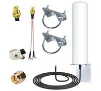 Gbformat High Gain 10-12dBi 4G LTE Antena exterior de largo alcance con conector SMA/adaptador dual TS9 compatible con HuaweiZTE4G LTE Hotspot Router ModemNetgearNighthawkM1 MR1100
