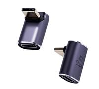 Gbformat USB4.0 40Gbps USB C 90 Grados Adaptador C Macho a C Hembra USB C Extender Adaptador Tipo-C de transmisión de Datos PD100W de Carga rápida y 8K@60Hz de Paso de vídeo(2PCS)