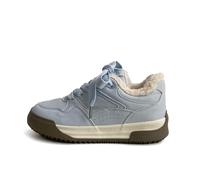 GBGRHM Lindos tenis gruesos para mujeres y niñas, cómodos, casuales, para caminar, con soporte de arco, ligeros para viajes y regalos, Forro polar azul, 37 EU