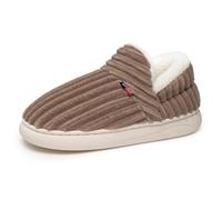 GBGRHM Pantuflas de piel sintética para mujer, cálidas, esponjosas, para invierno, para casa, estéticas, lindas y acogedoras, Canela, 41.5 EU