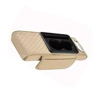 GBGWRMRYX Coche Apoya Brazos Cojín Universal para Reposabrazos Consola Central Coche Altura Ajustable Almohadilla Multifuncional Cuero PU Portavasos Y Caja Pañuelos Reposabrazos Central Caja(Coffee)