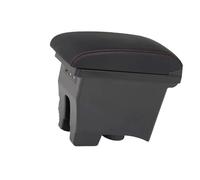 GBGWRMRYX Coche Apoya Brazos Reposabrazos Central para VW para Polo para Venti Mk5 6R 2012-2018 Accesorios De Reequipamiento Reposabrazos Central Caja(A2 Black Leather)