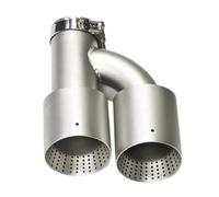 GBGWRMRYX Doble Punta Escape para Golf R para MK7 para GTI Universal 1 Uds. Boquilla Silenciadora De Punta De Escape Doble De Acero Inoxidable Mate Tipo H Terminal Escape(Right ID51MMOD89MM)