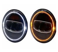 GBGWRMRYX Faros Delanteros Asamblea Iluminación Exterior Automotriz Universal Forma Redonda Faro La Pulgada H4 LED Bloque Óptico Delantero(2 PCS)