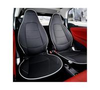 GBGWRMRYX para Smart 451 para Fortwo 2009-2014 Sin Reposabrazos Fundas Asiento Coche Cuero PU Almohadilla Protectora Interior Volante La Derecha Protector Asiento(Black White Line)