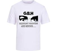 Gbh Midnight Madness Punk Charged T-Tshirts Camisetas y Tops Unisex Streetwear Printed Short Sleeve tee Tshirts Camisetas y Tops White(XX-Large)