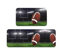gbhJGK American Soccer (1) - Juego de 2 alfombrillas de cocina estampadas, cómodas alfombrillas de pie para lavandería, comedor, área de fregadero