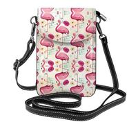 gbhJGK Bolso pequeño para teléfono celular con estampado de flamencos, bolsa tipo cartera cruzada, diseño de cuero para uso diario, viajes y compras, rosa (flamingo), Talla única