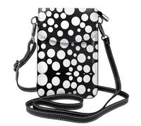 gbhJGK Dawn Ocean Waves - Bolso pequeño para teléfono celular, diseño de cuero para uso diario, viajes y compras, negro/blanco, Talla única