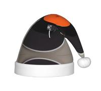 gbhJGK Sombrero festivo de Navidad para niños, sombrero de Papá Noel suave con impresión de disco de vinilo vintage, gorro unisex para Navidad, Año Nuevo