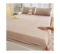 GBHMJU Acogedora sábana bajera ajustable de felpa, de 90 x 200 cm hasta 200 x 220 cm, de terciopelo cálido, tacto de cachemira, color camello, 180 x 200 + 20 cm
