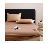 GBHMJU Sábana Bajera Ajustable 120x200cm a 200x220cm 100S Algodón de Fibra Larga Sábana Bajera Ultra Suave Transpirable Hotel Ropa de Cama Altura 25cm(Brown,200x220+25cm)