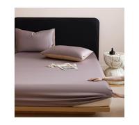 GBHMJU Sábana Bajera Ajustable 120x200cm a 200x220cm 100S Algodón de Fibra Larga Sábana Bajera Ultra Suave Transpirable Hotel Ropa de Cama Altura 25cm(Purple,200x220cm+48x74cm x2)