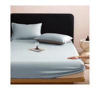 GBHMJU Sábana Bajera Ajustable 120x200cm a 200x220cm 100S Algodón de Fibra Larga Sábana Bajera Ultra Suave Transpirable Hotel Ropa de Cama Altura 25cm(Blue B,120x200cm+48x74cm x2)