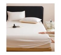 GBHMJU Sábana Bajera Ajustable 120x200cm a 200x220cm 100S Algodón de Fibra Larga Sábana Bajera Ultra Suave Transpirable Hotel Ropa de Cama Altura 25cm(Off-White,180x200cm+48x74cm x2)
