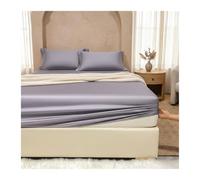 GBHMJU Sábana Bajera Ajustable 120x200cm a 200x220cm de Algodón Satén Suave Transpirable Bajera Cama con Goma Elástica(Light Gray,180x200+35cm)