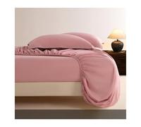 GBHMJU Sábana Bajera Ajustable 150x200cm 180x200cm 100S Puro Algodón Ultra Suave Transpirable y Cómoda Sabana Cama Doble(Pink,180x200+30cm)