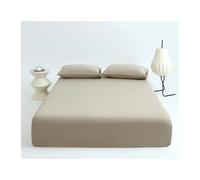 GBHMJU Sábana Bajera Ajustable 90x200cm a 200x220cm 85% Nailon 15% Spandex Sábanas de Color Sólido Naturalmente Frescas Altura 35cm(Coffee,90x200+35cm)