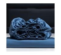 GBHMJU Sábana Bajera Ajustable 90x200cm a 200x220cm Algodón de Grapa Larga 100S Suave Transpirable Sábana Bajera Ajustable Altura 20/30cm(Blue,150x200+30cm)