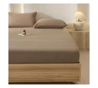 GBHMJU Sábana bajera ajustable cálida de 90 x 200 cm hasta 200 x 220 cm, forro polar de felpa suave y mullida, tacto de cachemira, para colchón de somier (marrón, 200 x 220 + 25 cm)